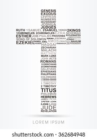 Cross, designed using bible words genesis to revelation graphic vector.