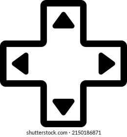 Cross directional keys on game controller.