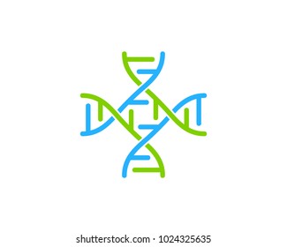 Cross Dna Icon Logo Design Element