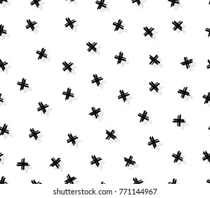 Cross doodle pattern background