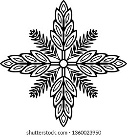 Cross doodle sketch black and white