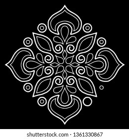Cross doodle sketch black and white
