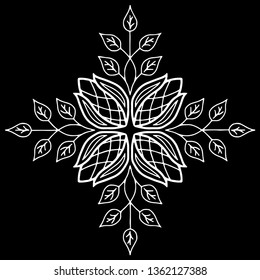 Cross doodle sketch black and white