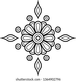 Cross doodle sketch black and white