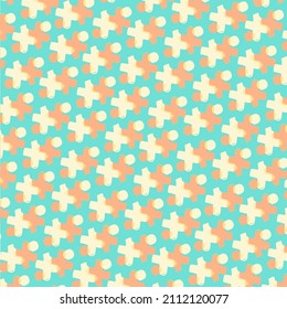 Cross and dot pattern vector backgound