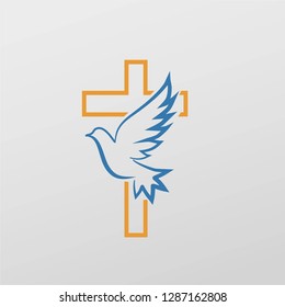Cross dove symbol