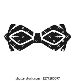 Cross draw bow tie icon. Simple illustration of cross draw bow tie vector icon for web design isolated on white background