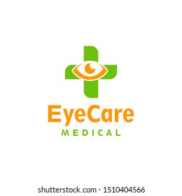 Cross eye medical care logo design