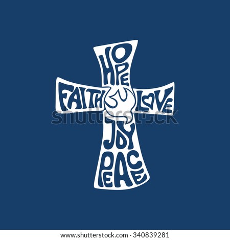 Download Cross Faith Hope Love Joy Peace Stock Vector (Royalty Free ...