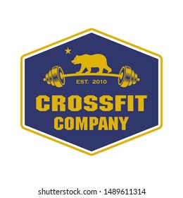 Cross Fit Logo, Fitness Logo, Barbell Logo, Dumbbell Logo