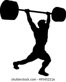 Cross Fit Weightlifting Silhouette