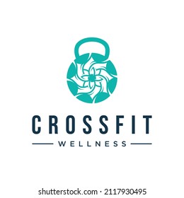 Diseño de logotipo de wellness de ajuste cruzado