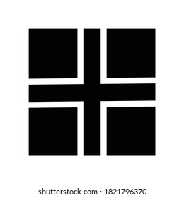 Cross flag of Norway App Icon Design Vector