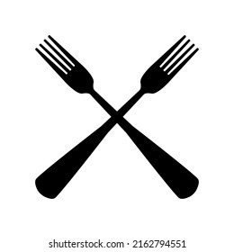 Cross fork and fork. Vector illustration deisgn.