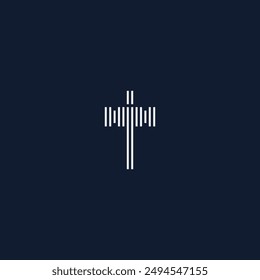 cross and gavel vector illustration