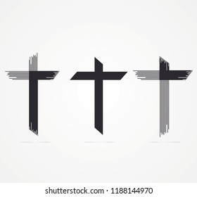 The cross of God A symbol of Christianity  Using a design program vector illustration 