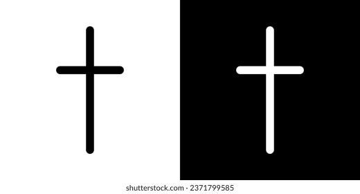 Cross, great religion logo for any purposes. Christian cross illustration.