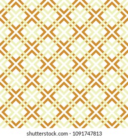 cross grid of light and dark gold seamless pattern