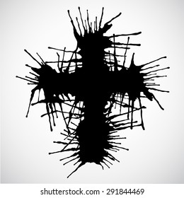 cross in grunge style