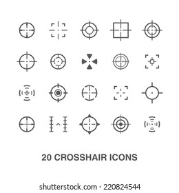 Cross hair icons set.