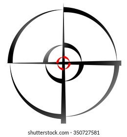 Cross hair, target mark, Circular reticle vector illustration.