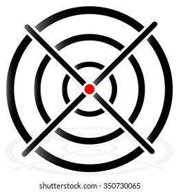 Cross hair, target mark, Circular reticle vector illustration.