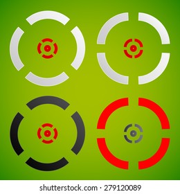 Cross hair, target mark element(s). Vector.