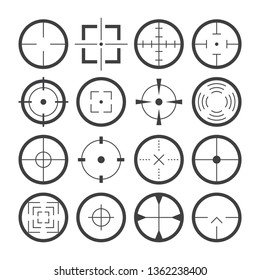 Target Sight Sniper Set Icons Hunting Stock Vector (Royalty Free ...