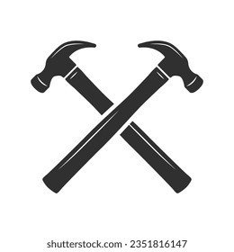 Cross Hammer Silhouette Vector, Hammer Vector, Hammer illustration, Carpenter Vector, Mechanic silhouette, Mechanic Tools, Carpenter tools, Worker elements, Labor equipment, Labor Day, Worker day