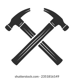 Cross Hammer Silhouette Vector, Hammer Vector, Hammer illustration, Carpenter Vector, Mechanic silhouette, Mechanic Tools, Carpenter tools, Worker elements, Labor equipment, Labor Day, Worker day