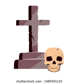 cross happy halloween celebration design