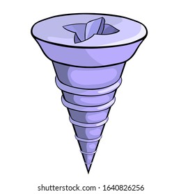 cross head screw for use in construction  vector illustration
