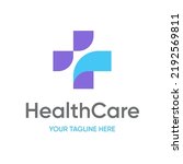 Cross Health Care Hospital Pharmacy Vector Abstract Illustration Logo Icon Design Template Element 