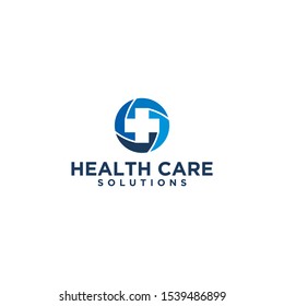 Cross Health Logo Solutions Medical Stock Vector (Royalty Free ...