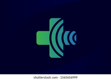 Cross health medical logo vector template