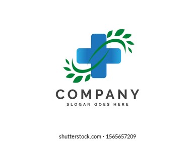 Cross health medical logo vector template