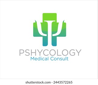 cross health with psychology logo designs for medical service