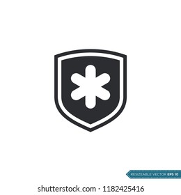 cross health shield pictogram icon logo template