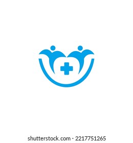 cross heart Logo Design Template