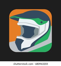 cross helmet icon