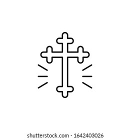 Cross, holy Christianity icon. Simple line, outline vector religion icons for ui and ux, website or mobile application