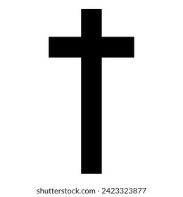 Cross icon black color vector illustration image flat style