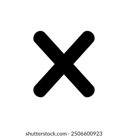 Cross icon. Black Cross icon on white background. Vector illustration
