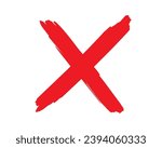 Cross icon in brush strokes shape vector design isolated on white background, eps