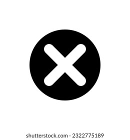 Cross Icon. Cancel icon. Close icon flat illustration on white background..eps