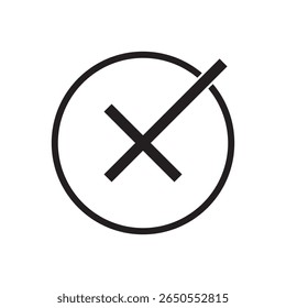 Cross Icon. Cancel icon. Close icon flat illustration on white background.
