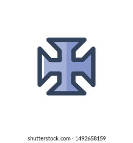 Cross Icon , Catholic Logo, Religion Symbol .