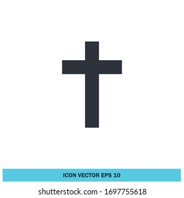 cross icon christian symbol design element vector eps 10