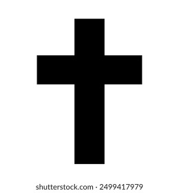 Cross icon. Christian Cross vector.