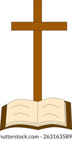 Cross icon. Christian Cross vector an Al Kitab